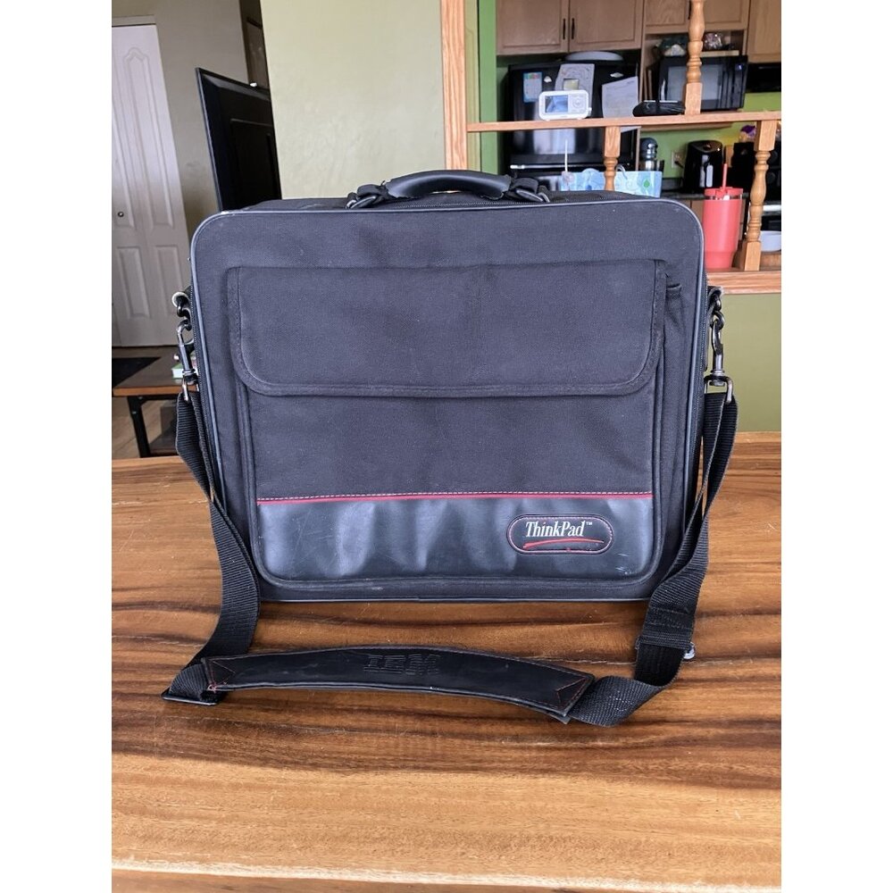 Vintage Rare IBM ThinkPad Black Messenger Bag Organizer Laptop Bag Original